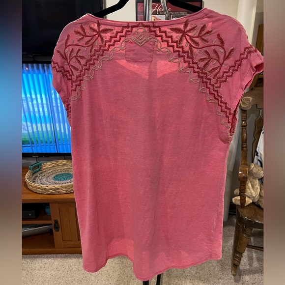 Johnny Was Embroidered Pink Top - Picture 2 of 6